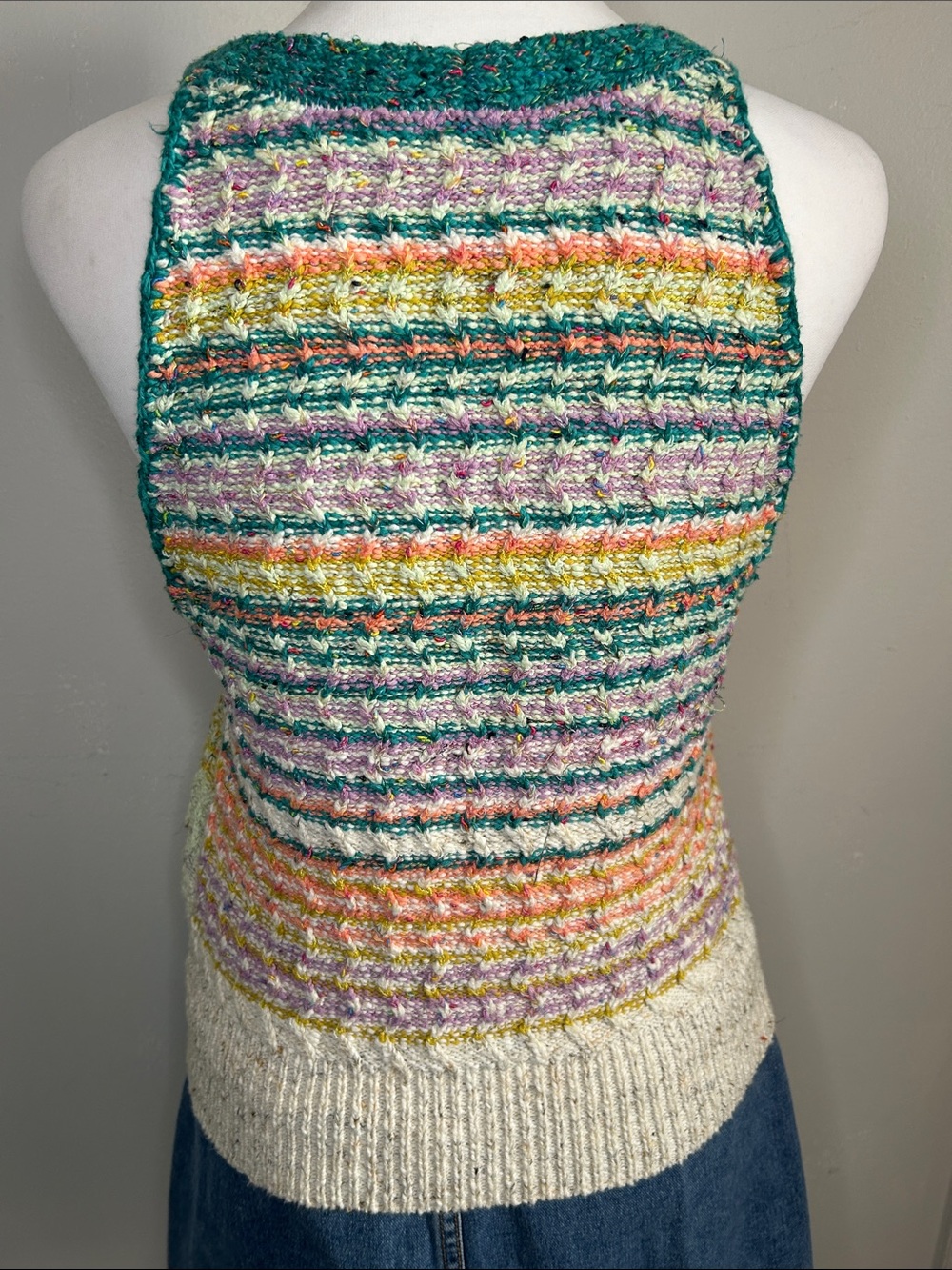 Anthropologie’s Pilcro Samalona Multicolor Gradient Button-Front Sweater Tank - Picture 5 of 11